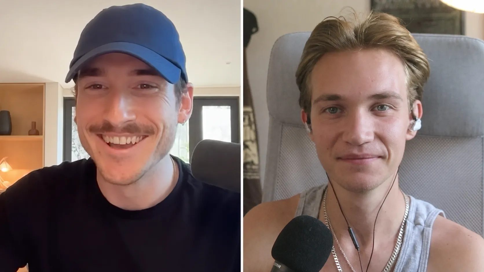 Riley Lamont and Rob Hoffman speaking together on a livestream
